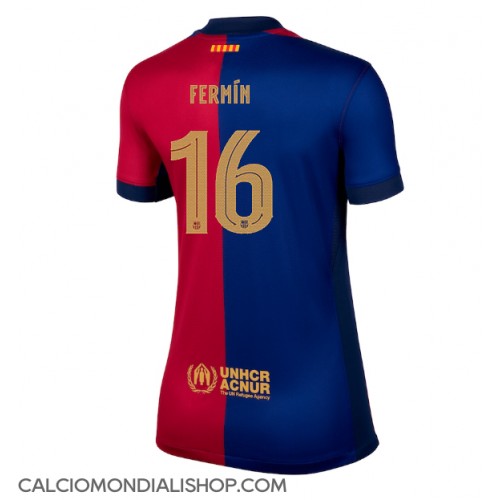 Maglie da calcio Barcelona Fermin Lopez #16 Prima Maglia Femminile 2024-25 Manica Corta